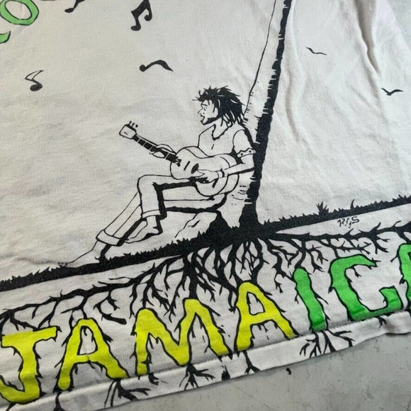 Jus Kool Jamaica vintage 90s tanktop reggae musician on beach scene L - Picture 3 of 4